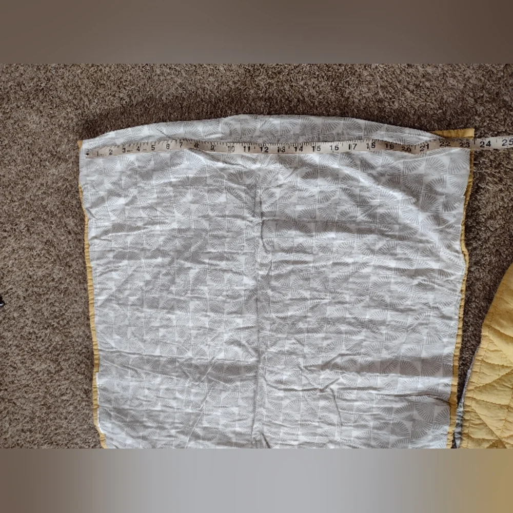 West Elm 3 Pillow Shams Organic Cotton 26x26 Yellow Quilted Minimalist U